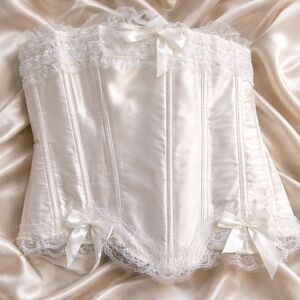 Elegant Set White Lace Corset